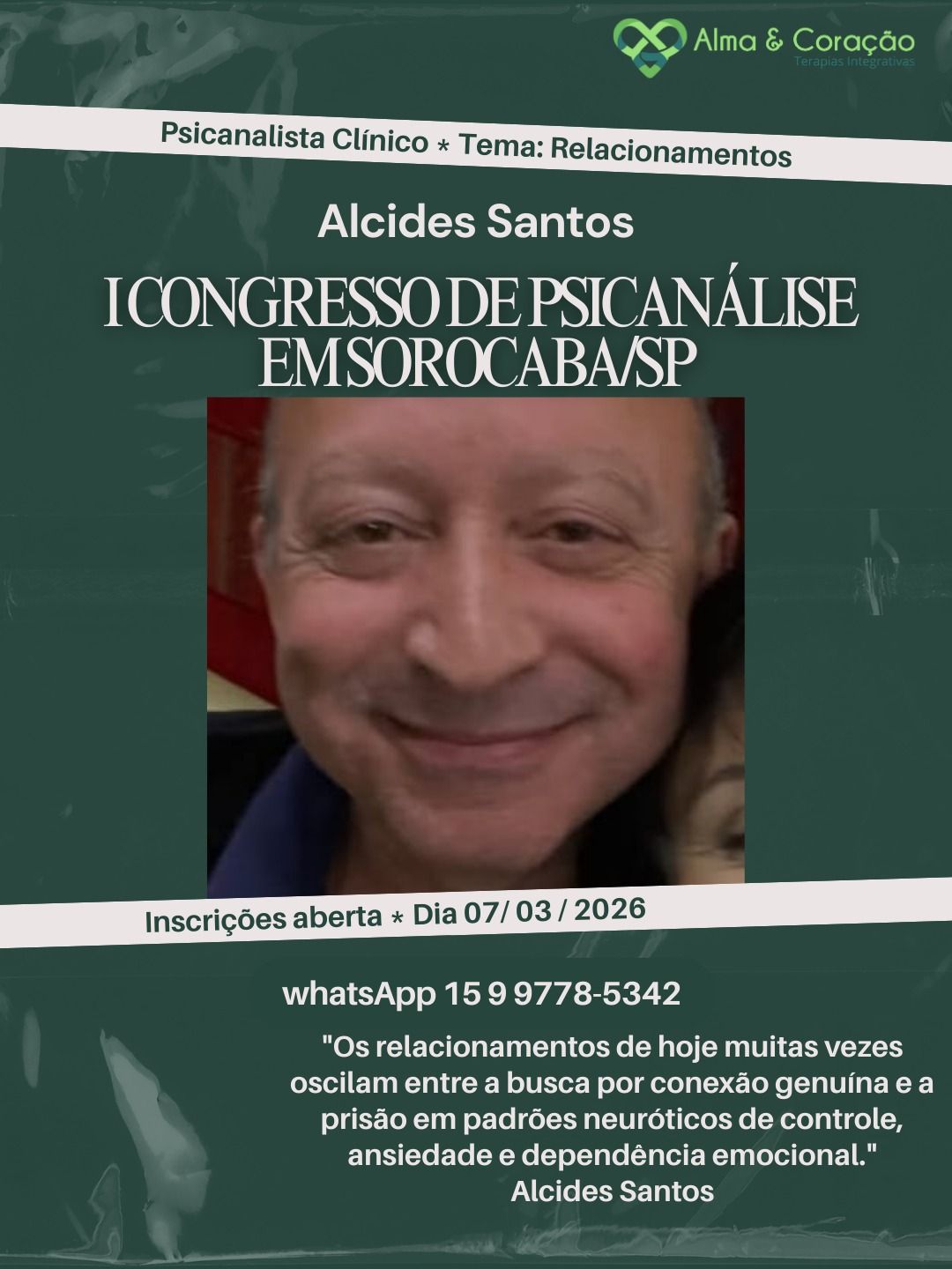 Foto do consultório de Alcides Santos