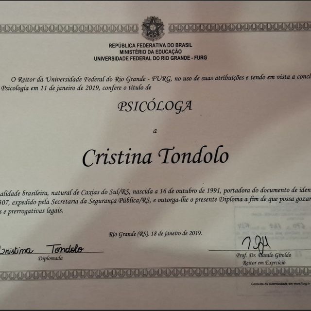 Foto do consultório de Cristina Tondolo