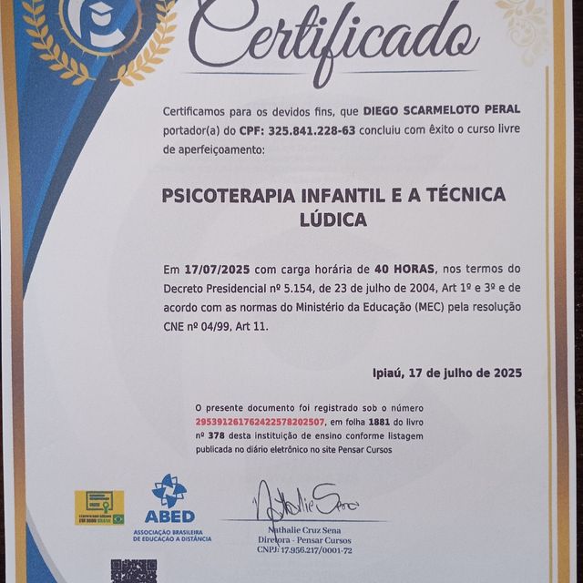 Foto do consultório de Diego Scarmeloto Peral