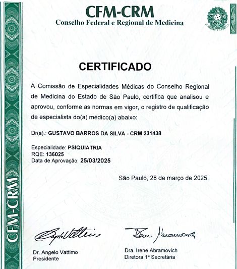 Foto do consultório de Dr. Gustavo Barros da Silva