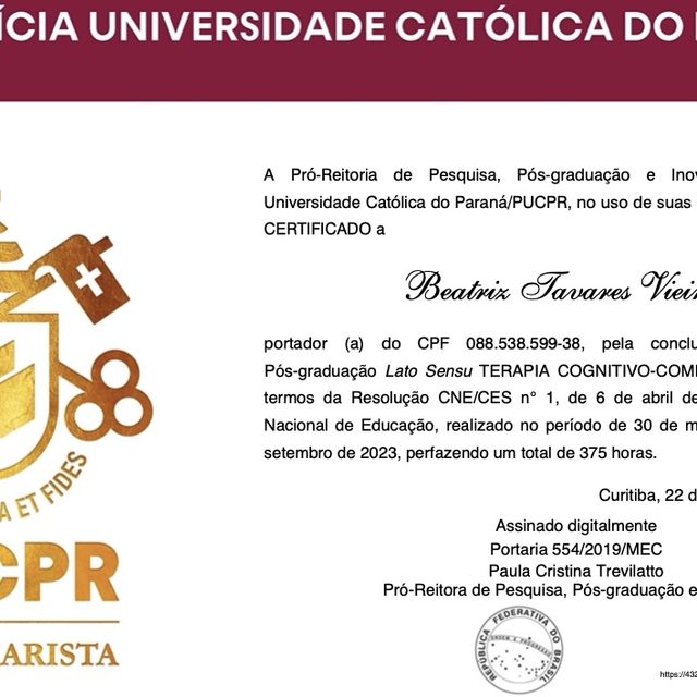 Foto do consultório de Dra. Beatriz Tavares Vieira