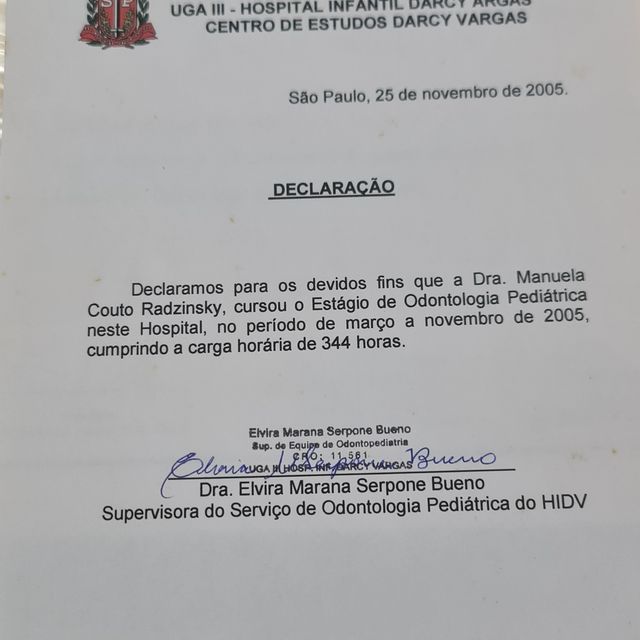 Foto do consultório de Dra. Manuela Radzinsky