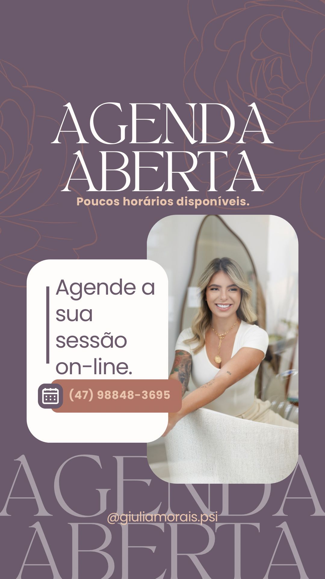 Foto do consultório de Giulia Morais