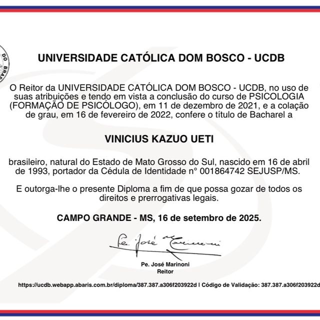 Foto do consultório de Vinicius Ueti